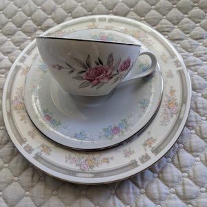 Vintage Mismatched Tea Set for the Next Tea Party - 3 pieces - small flaws